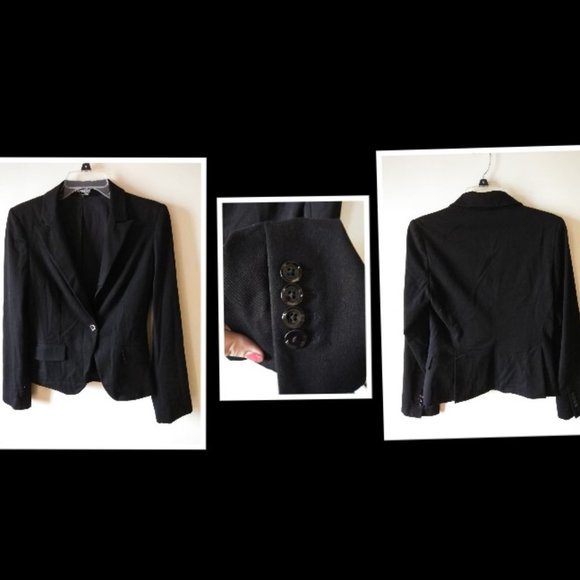 🔥2 for 50🔥 Express Black One Button Blazer - Picture 3 of 6